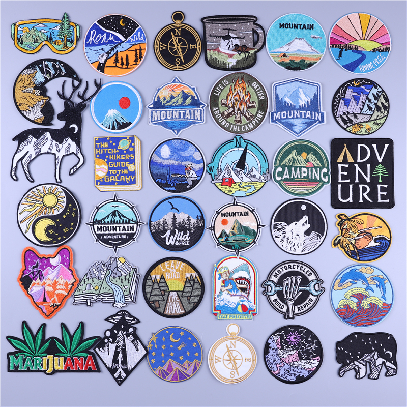 Outdoor Adventure Travel Show - Wilderness Adventure Mountain Embroidery Patches On