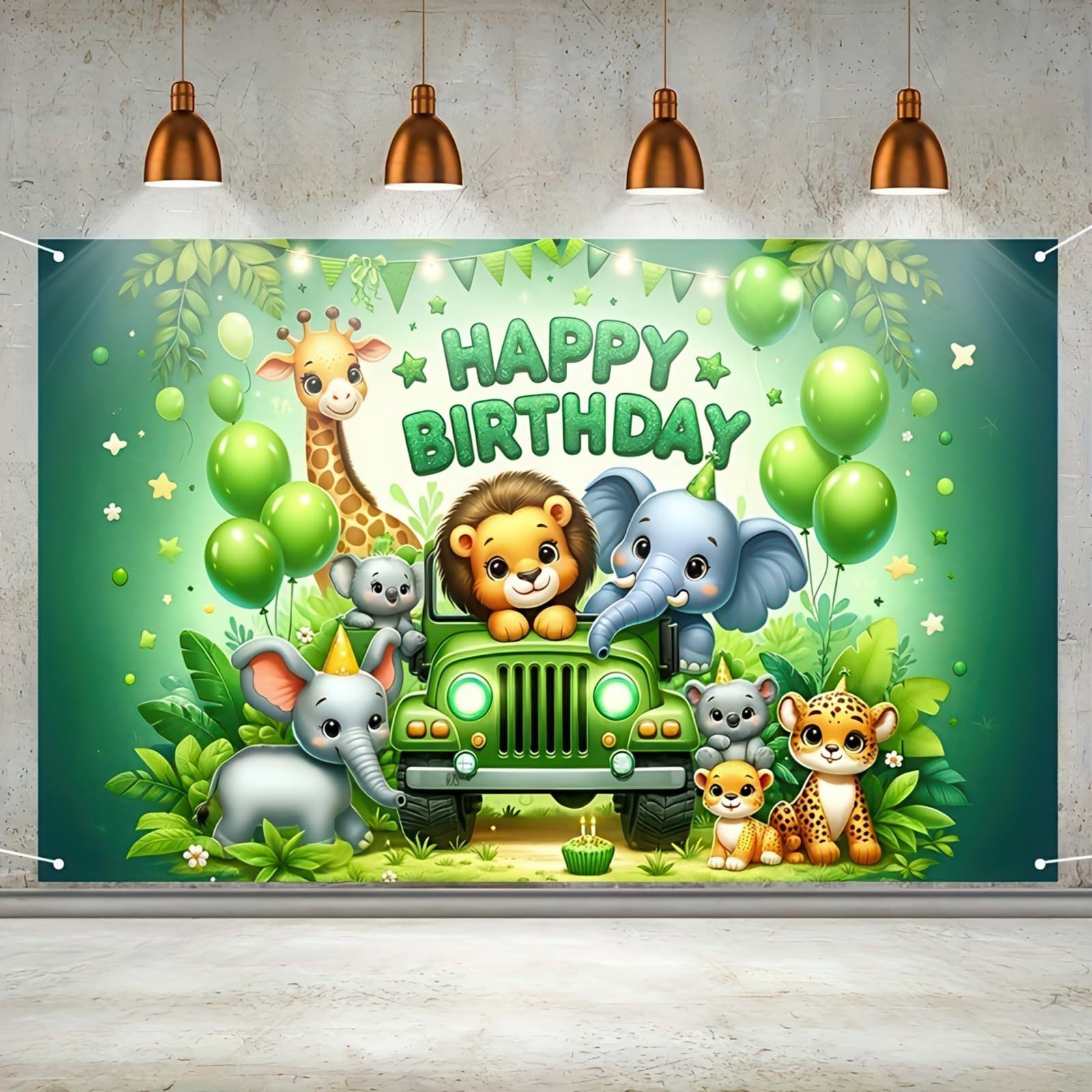 Outdoor Adventure Background - Jungle Adventure Birthday Party Banner -
