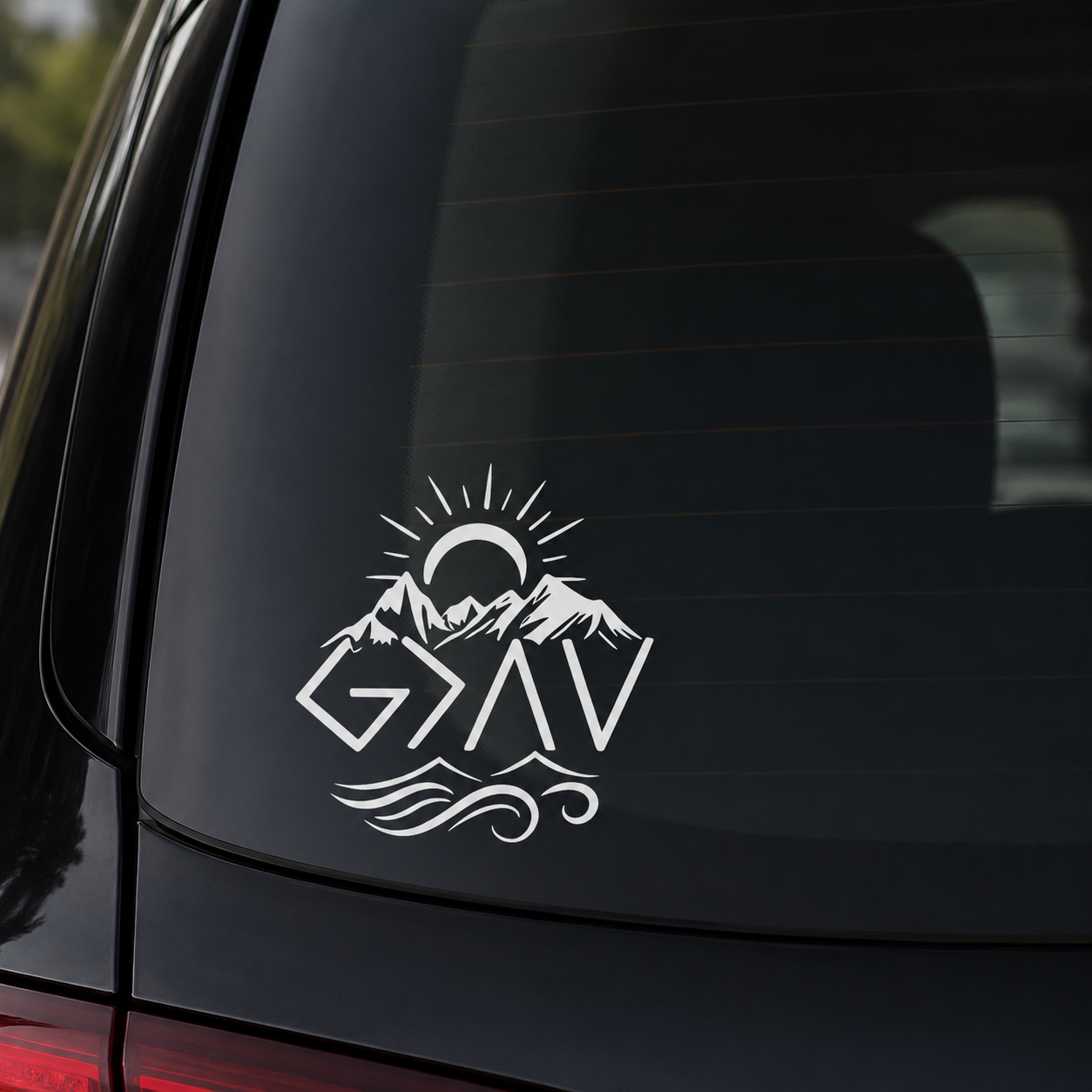 Mountain Peak Car Stickers Wat - Outdoor Adventure Words のレビューと価格
