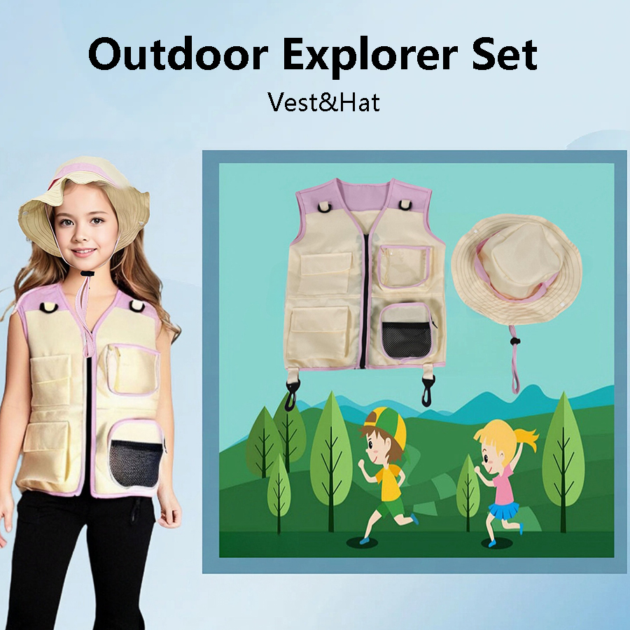 Children Explorer Vest Hat Sui - Outdoor Adventure Activities For Kids のレビューと価格