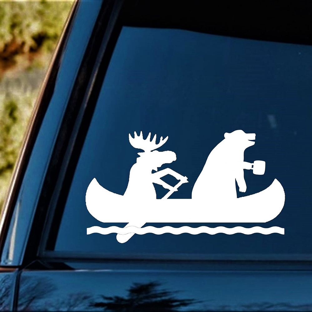 Moose Bear Canoe Camping Car D - Outdoor Adventure Words のレビューと価格