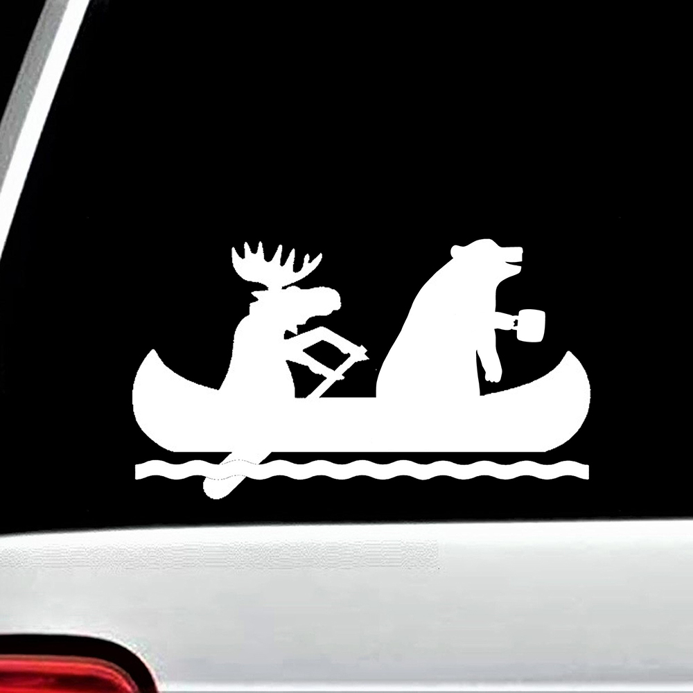Moose Bear Canoe Camping Car D - Outdoor Adventure Words のレビューと価格