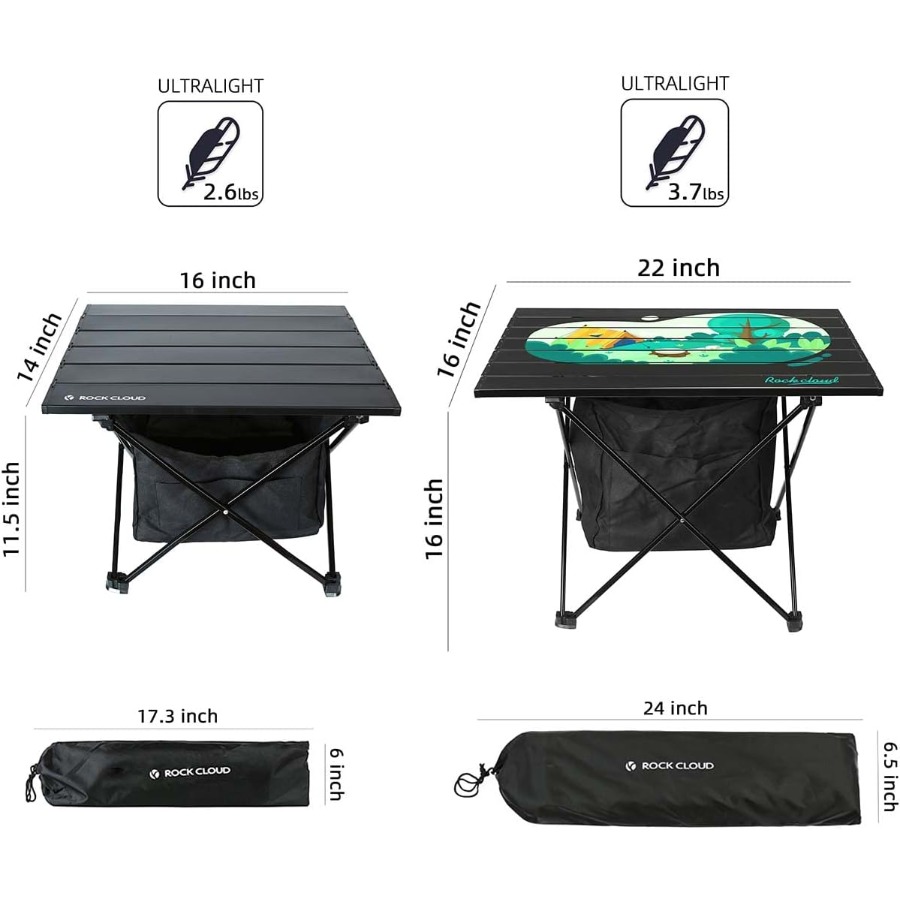 Ultralight Aluminum Portable C - Outdoor Adventure Table With Storage のレビューと価格