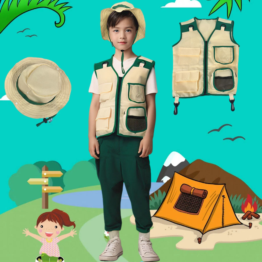 Kids Camping Explorer Vest Hat - Outdoor Adventure Activities For Kids のレビューと価格