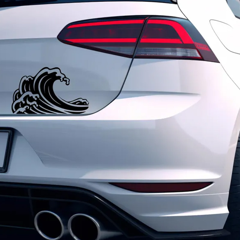 Ocean Wave Pattern Vinyl Car S - Outdoor Adventure Words のレビューと価格