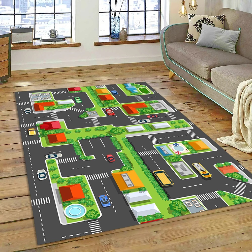 Kids Racing Track Play Mat Car - Outdoor Adventure Words のレビューと価格