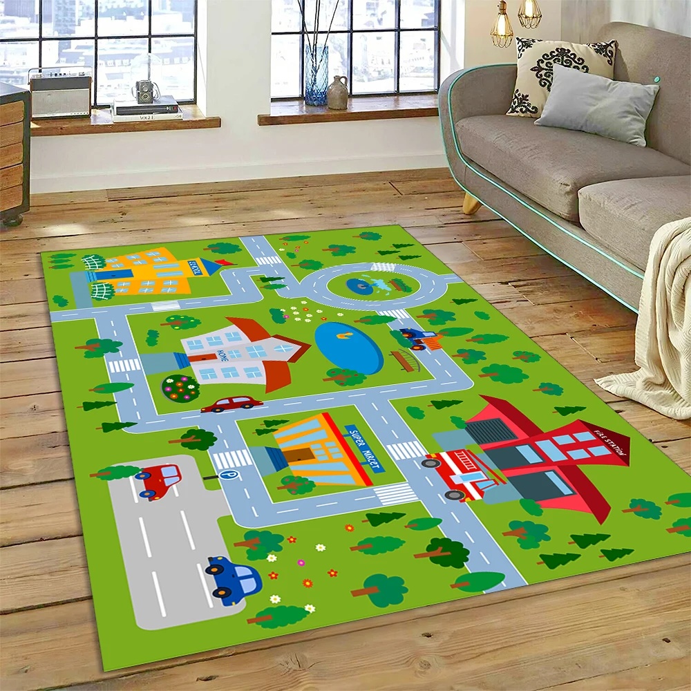 Kids Racing Track Play Mat Car - Outdoor Adventure Words のレビューと価格