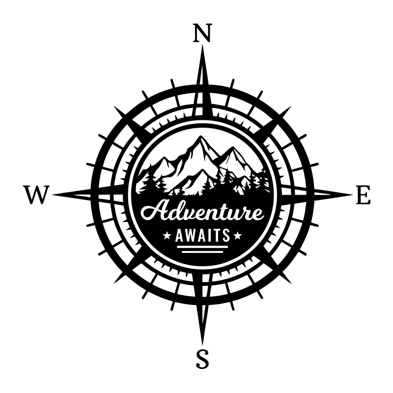 Adventure Awaits Compass Car S - Outdoor Adventure Words のレビューと価格