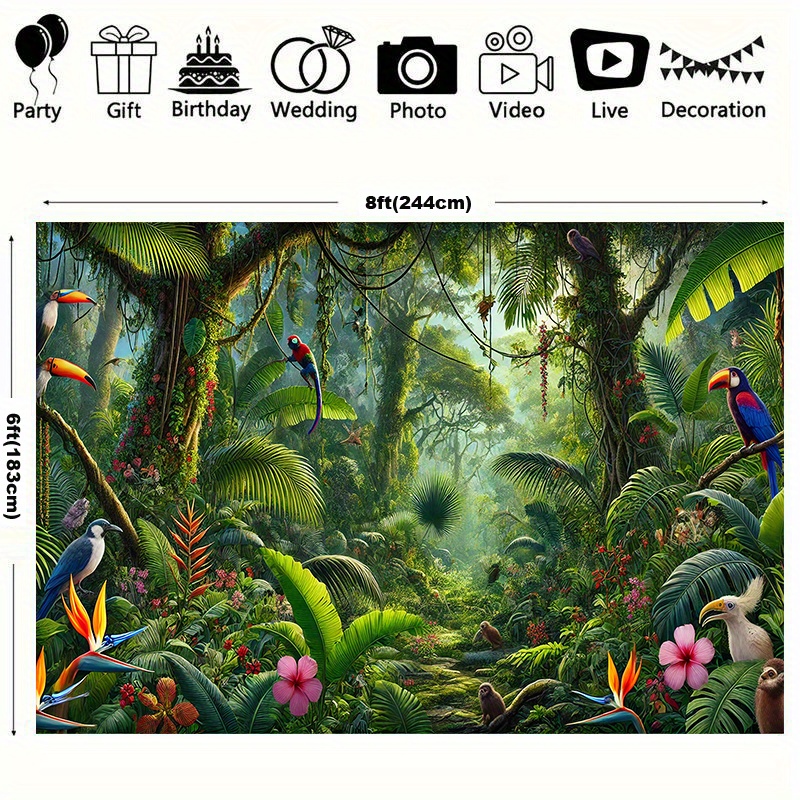1pc Jungle Adventure Backgroun - Outdoor Adventure Background のレビューと価格